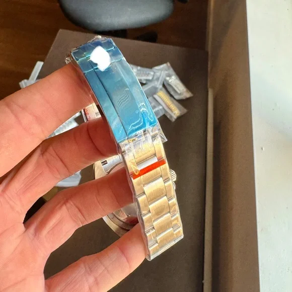 Light blue teal Dial Stainless Steel Diver Style Watch automatic mechanical rare - Picture 2 of 2